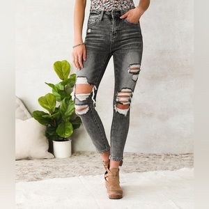 Flying Monkey High Rise Ankle Skinny Jeans